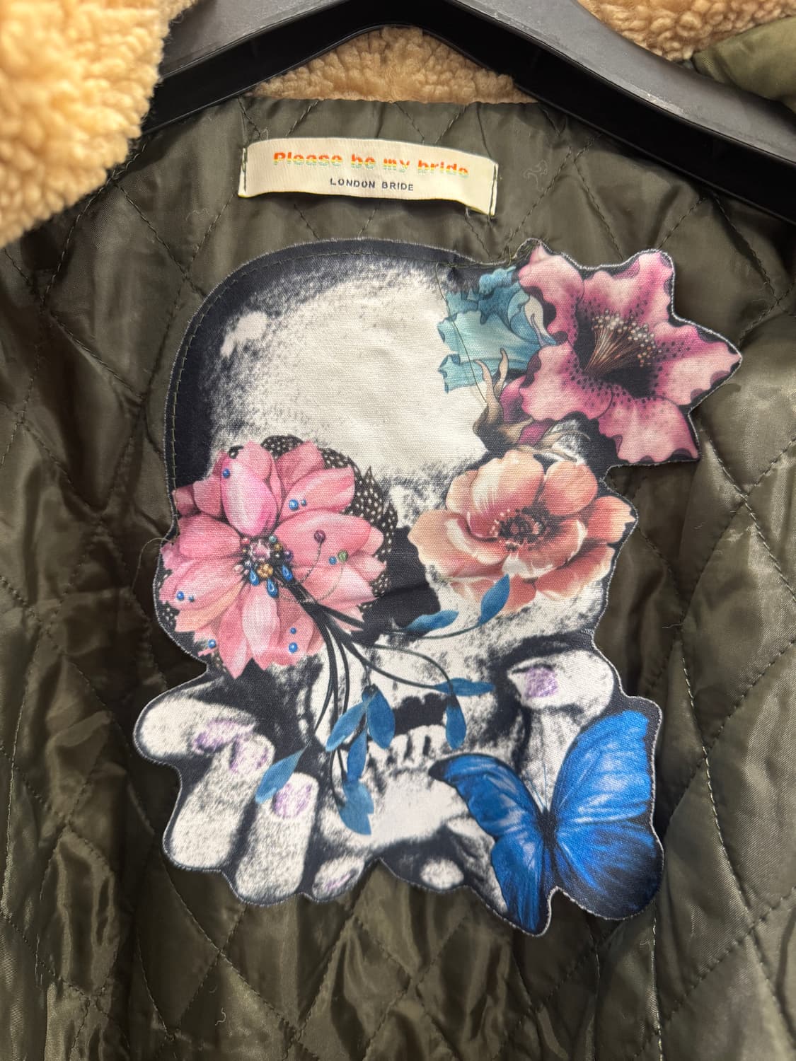 vintage 보아배색 누비야상 상품이미지5