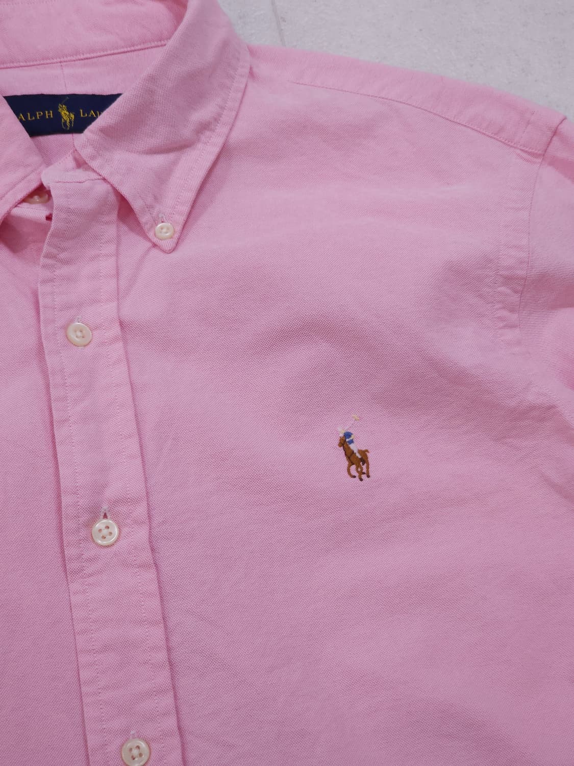 [M] 폴로 랄프로렌 핑크 옥스퍼드 버튼다운 셔츠 상품이미지3