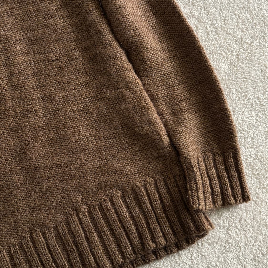 일본빈티지 브라운 목 폴라 니트 상품이미지3