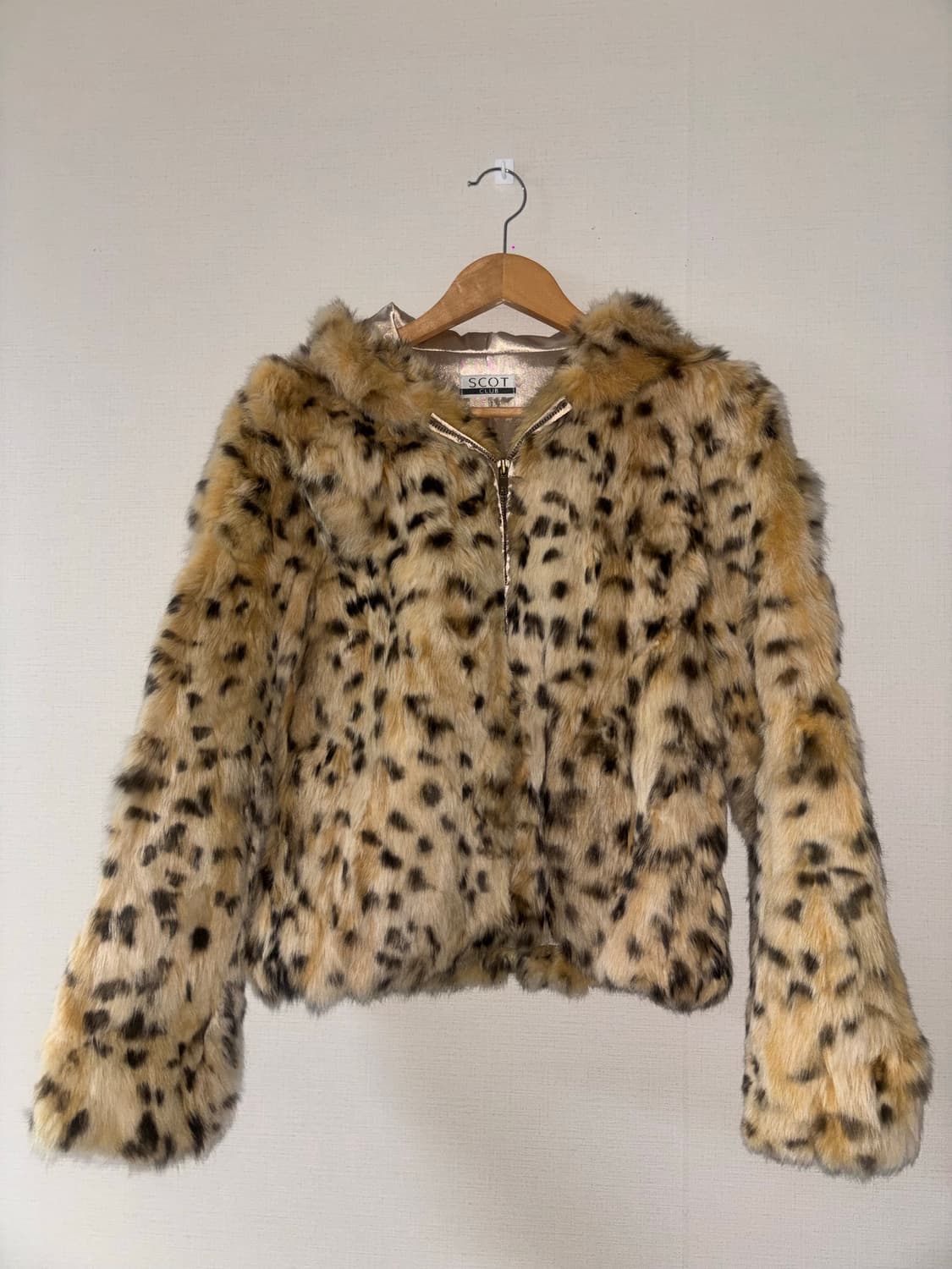 레오파드 퍼 자켓 상품이미지1