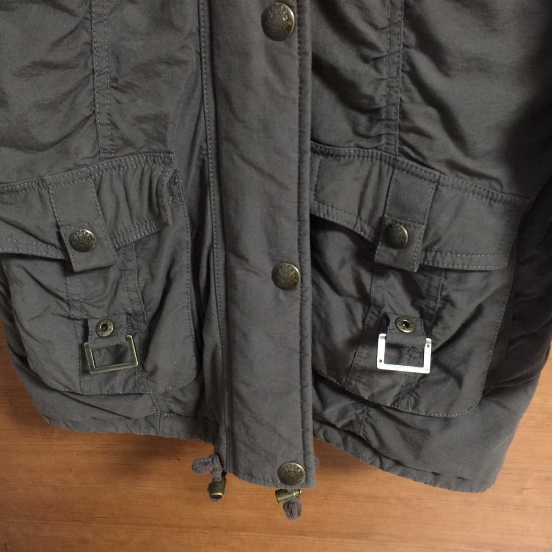 디테일 셔링 빈티지 카키 야상 자켓 상품이미지3