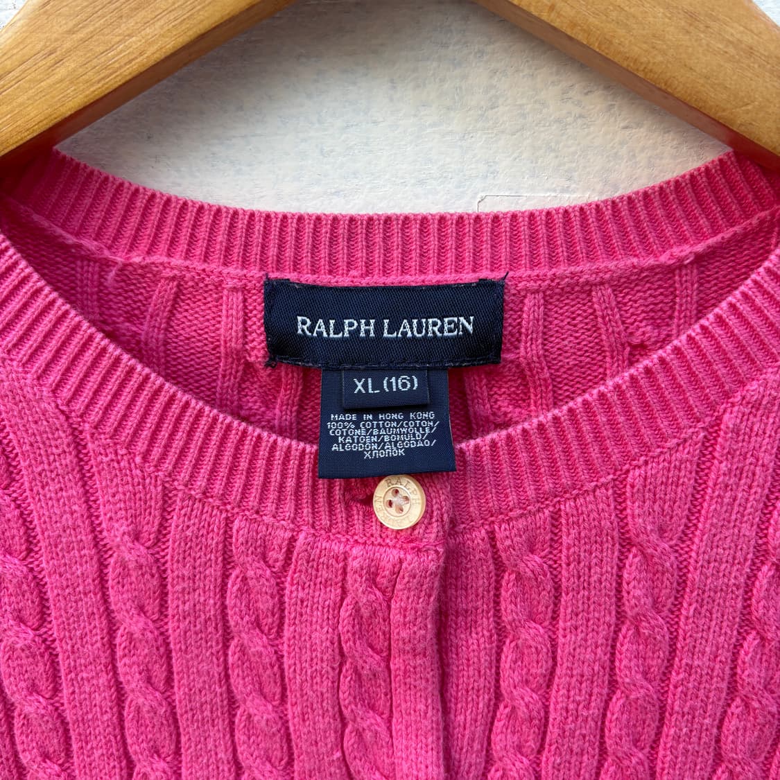 Polo 폴로 케이블 꽈배기 니트 가디건 상품이미지2