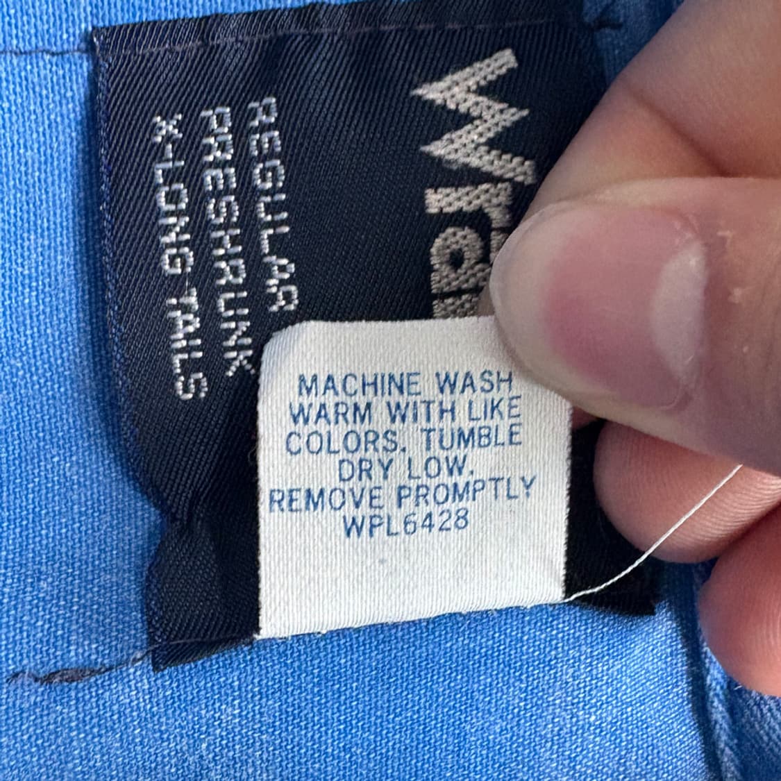 랭글러 Wrangler 솔리드 블루 웨스턴 셔츠 - USA 상품이미지10