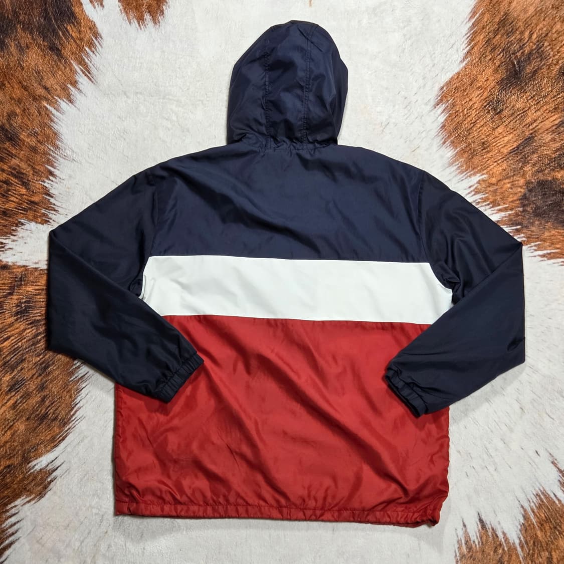 휠라 레드 네이비 배색 바람막이 집업 상품이미지4