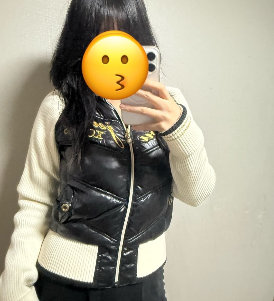 FUBU 빈티지 금사 갸루 Y2K 니트 패딩 상품이미지1