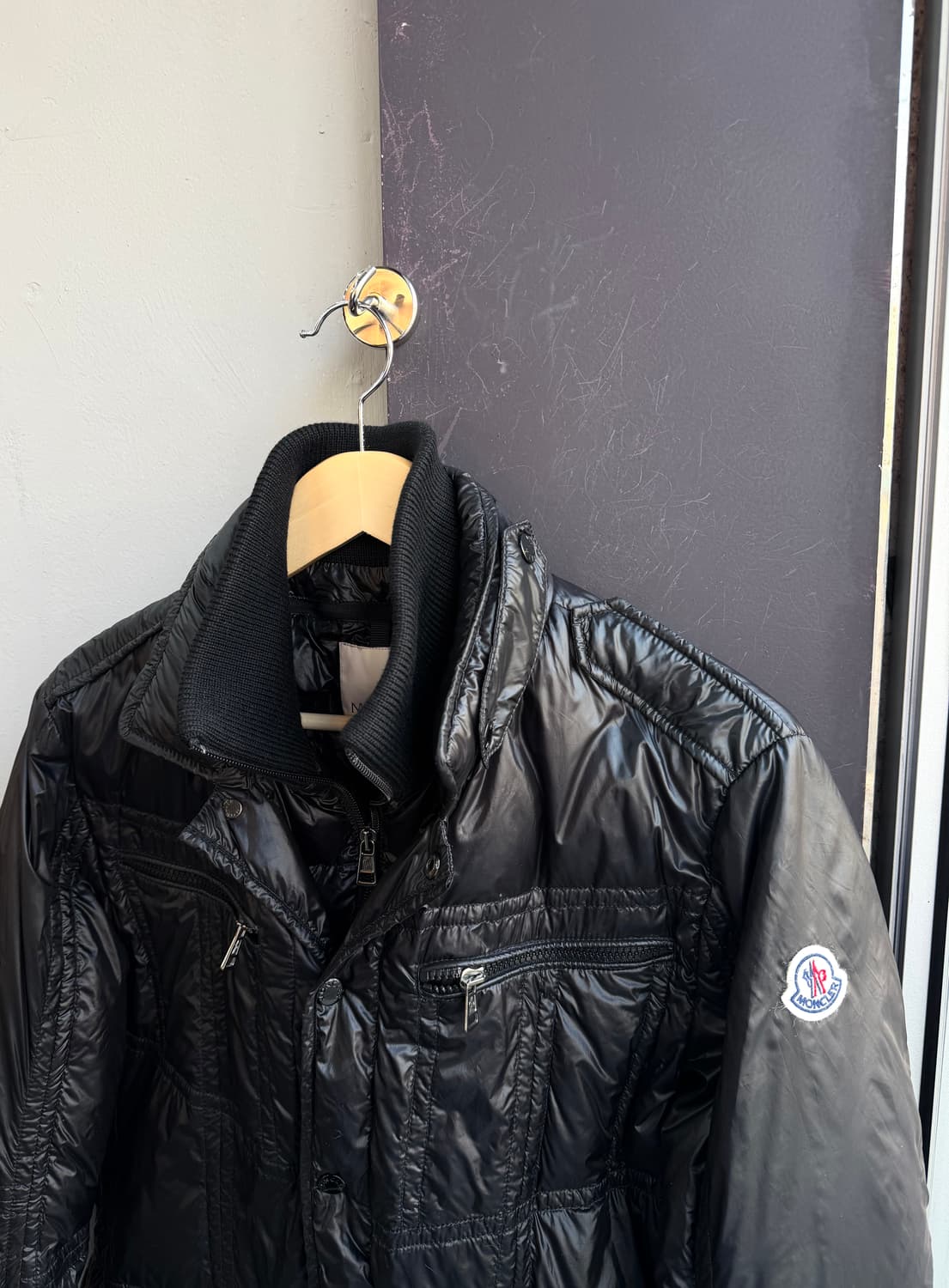 2/ 몽클레어 구스다운 바이커 레이어 패딩자켓 상품이미지4