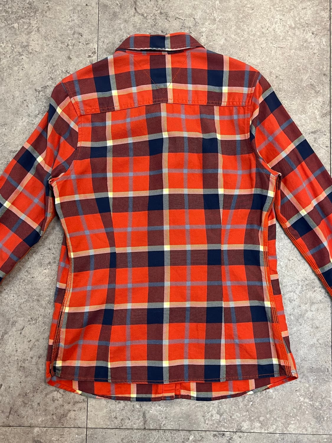 타미힐피거 버튼 체크 셔츠 레드 M #csz3279 상품이미지7