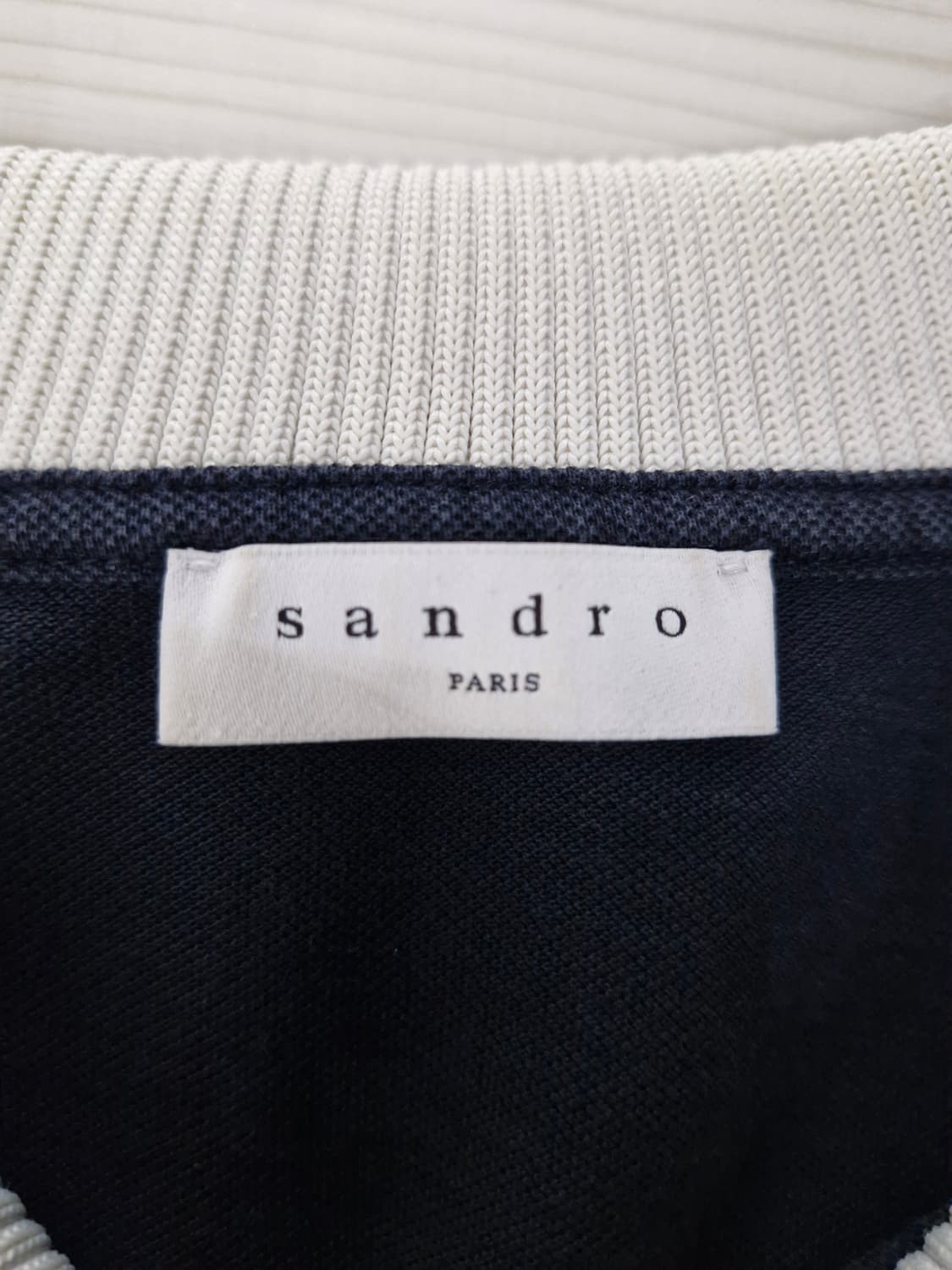 sandro 산드로옴므 반팔 카라티 네이비(1) 상품이미지6