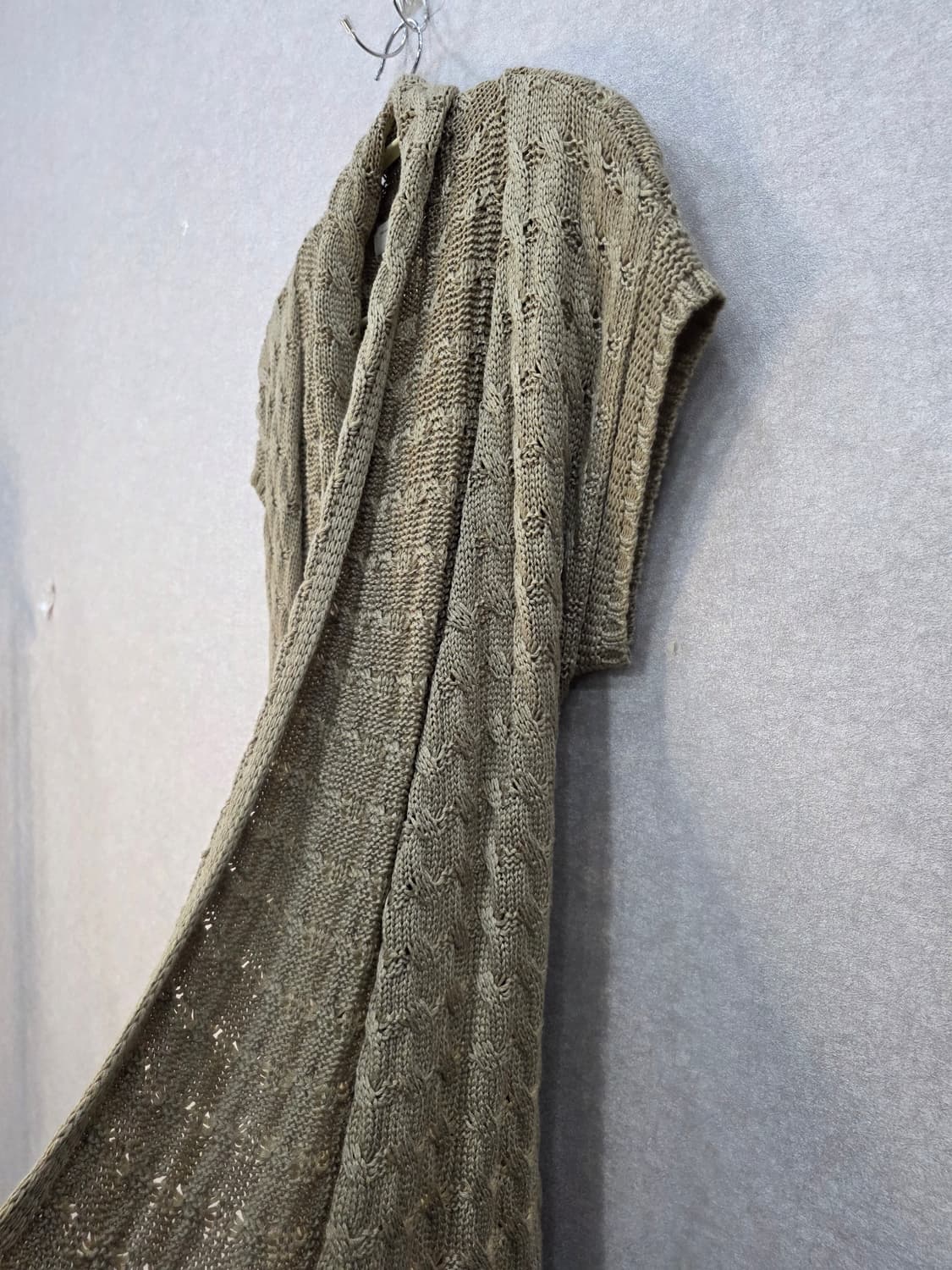 ZARA KNIT 케이블 롱 니트 베스트 가디건 상품이미지4