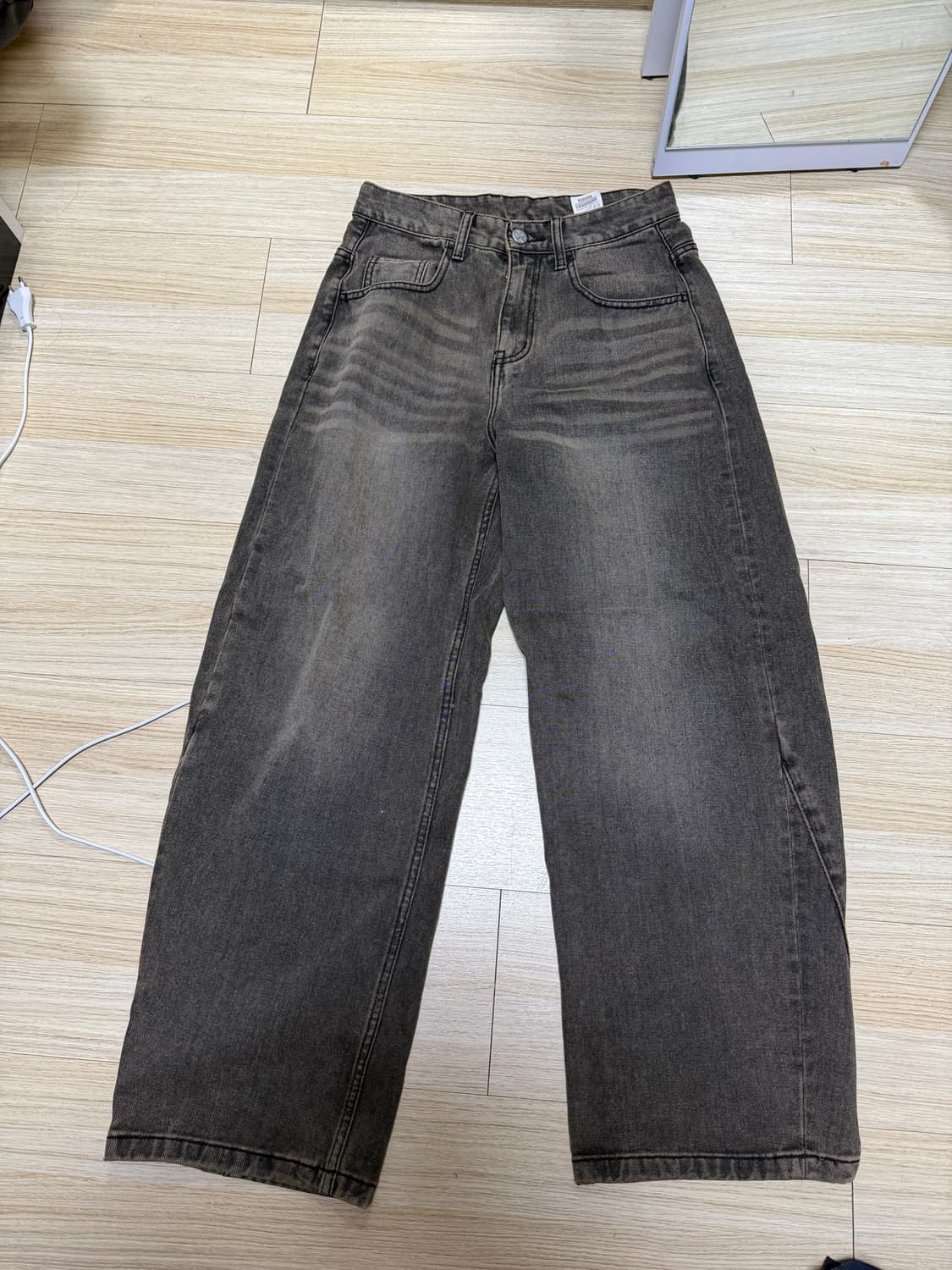 노매뉴얼 커브드 데님 팬츠 S 상품이미지2