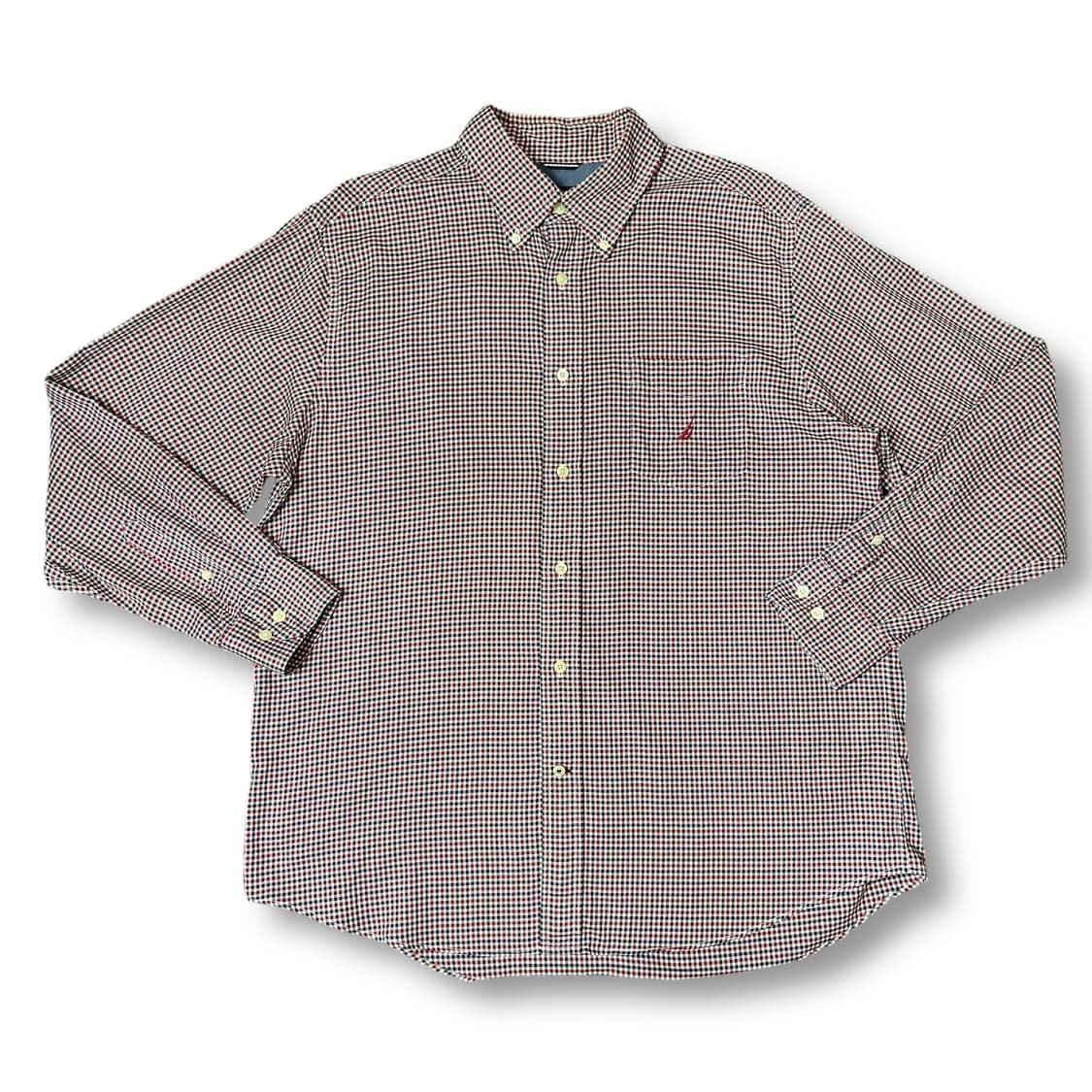 노티카 레드네이비 체크 원포켓 긴팔 셔츠 L 상품이미지1