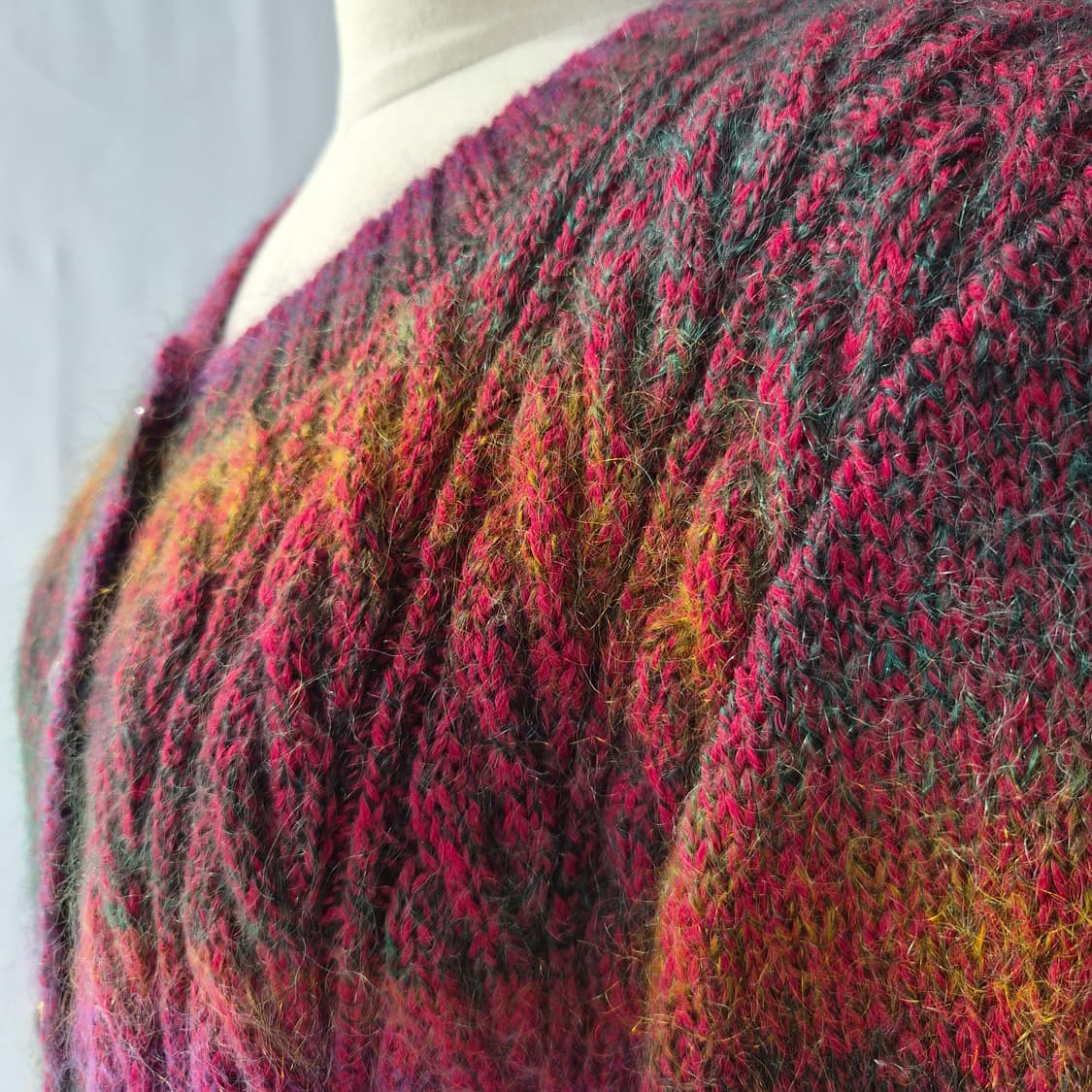 빈티지 그라데이션 케이블 니트 가디건 상품이미지9