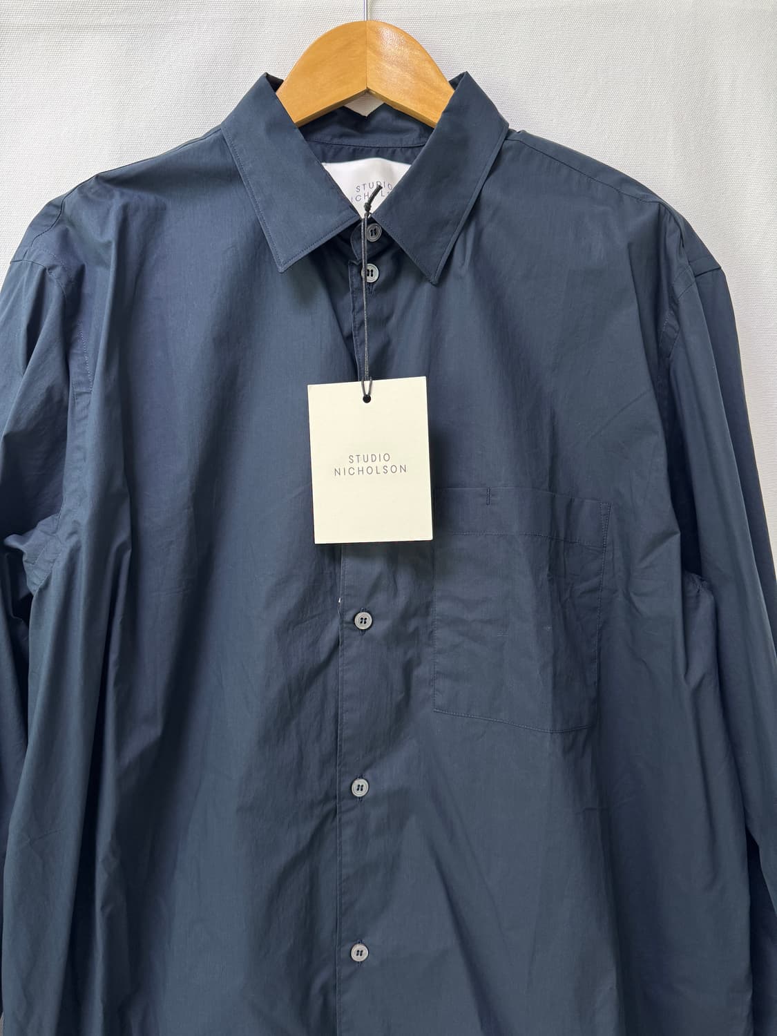 스튜디오니콜슨 네이비 셔츠 M 상품이미지5