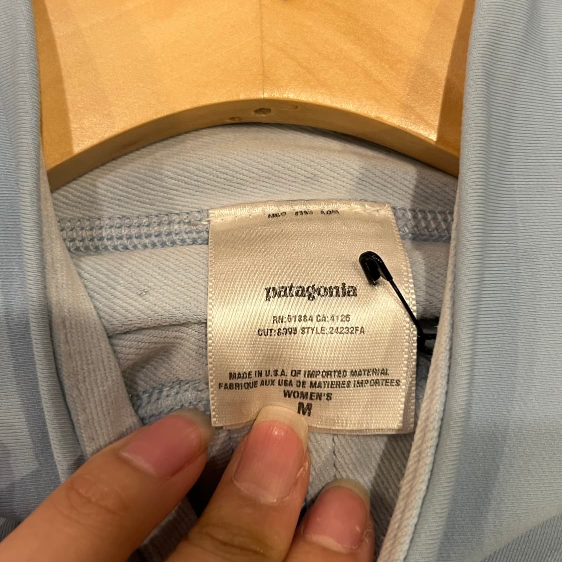 Patagonia 파타고니아 라이트 블루 트레이닝 하프집업 상품이미지9