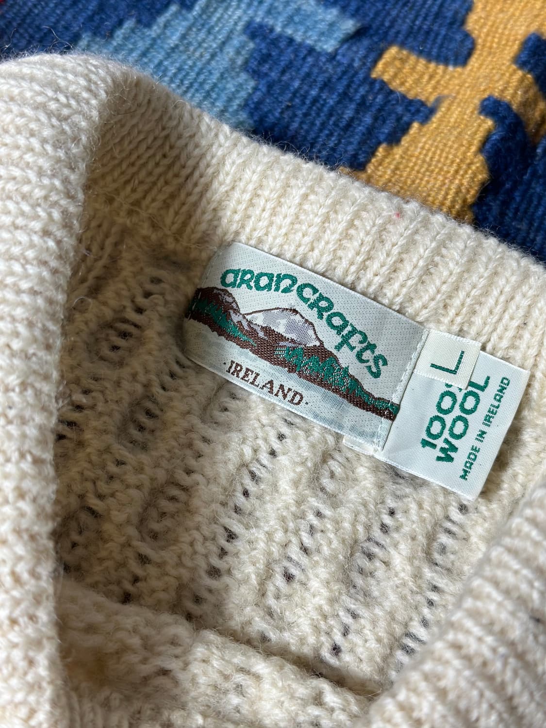 80s arancrafts 빈티지 아란 피셔맨 스웨터 L 상품이미지2