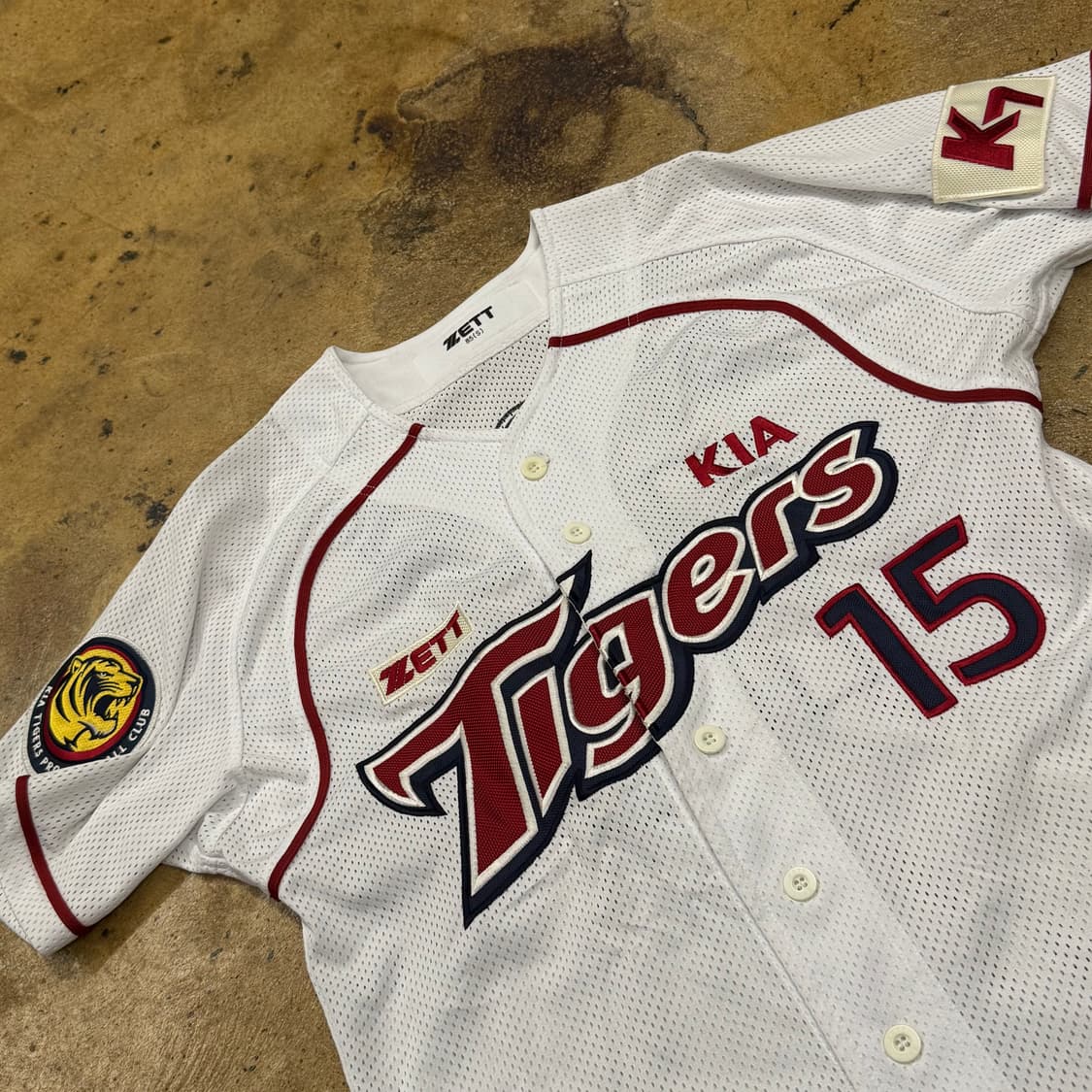 [정품/85,S] 기아타이거즈 홈 유니폼 15 이용규 마킹 b17 상품이미지1