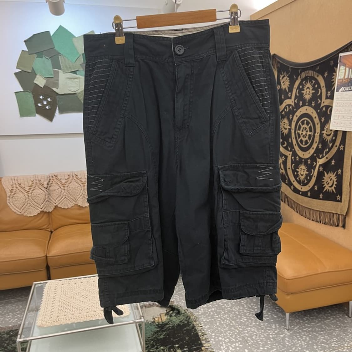 빈티지 캐주얼 스트릿 펑크 카고 버뮤다 반바지 M C11925 상품이미지3