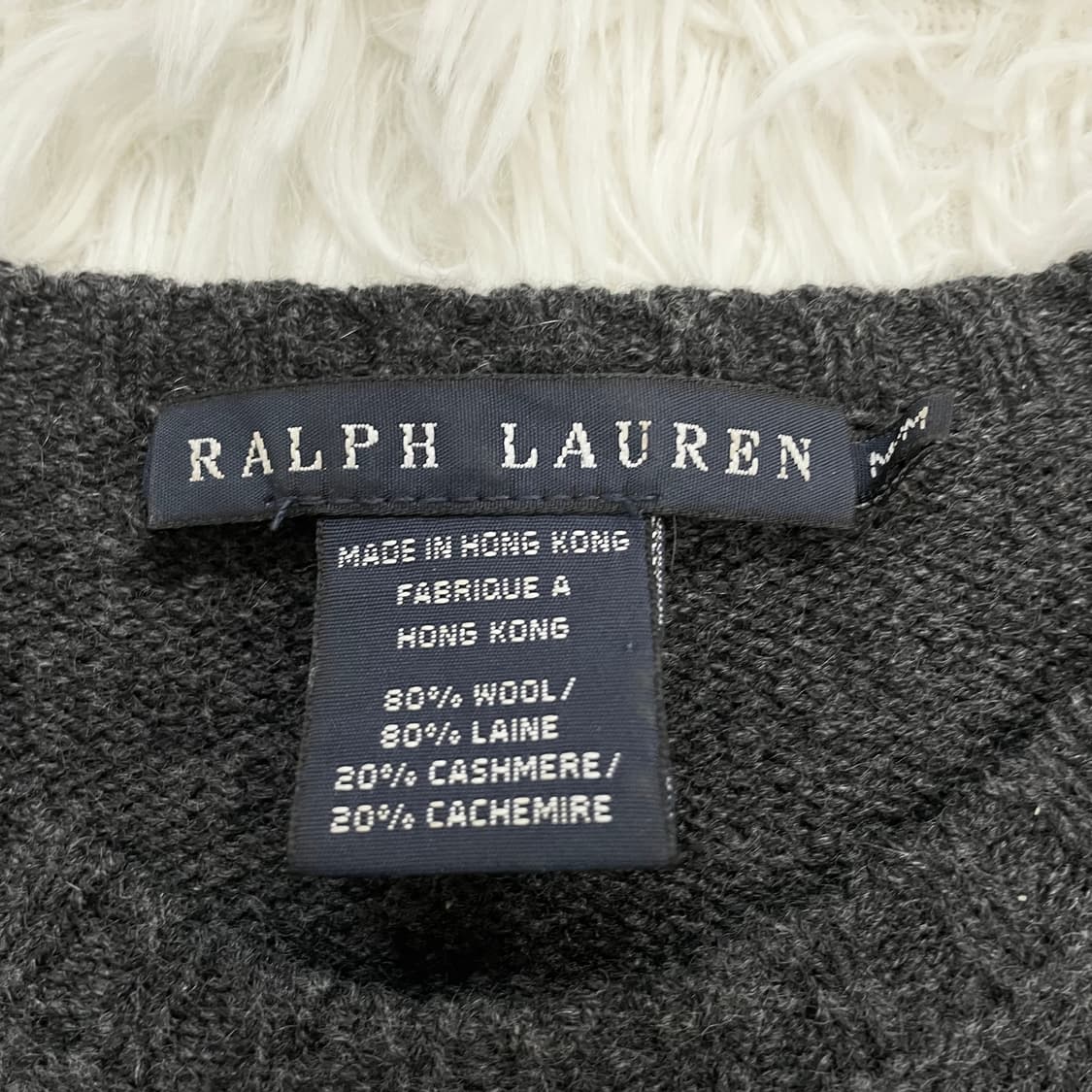 폴로 랄프로렌 포니 로고 울 라운드 니트 차콜 상품이미지4
