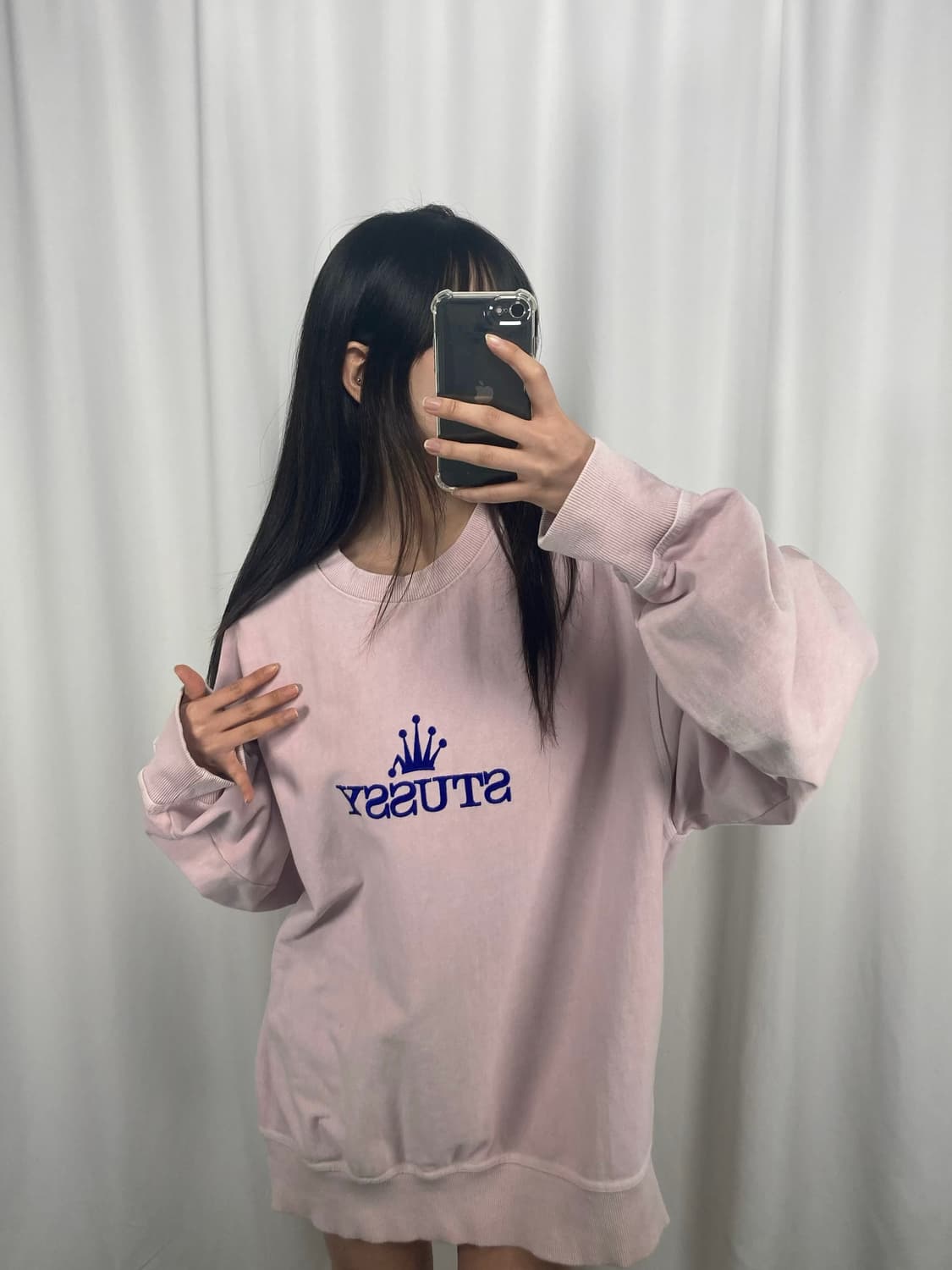 스투시 23FW 글래머 피그먼트 다이드 맨투맨 상품이미지2