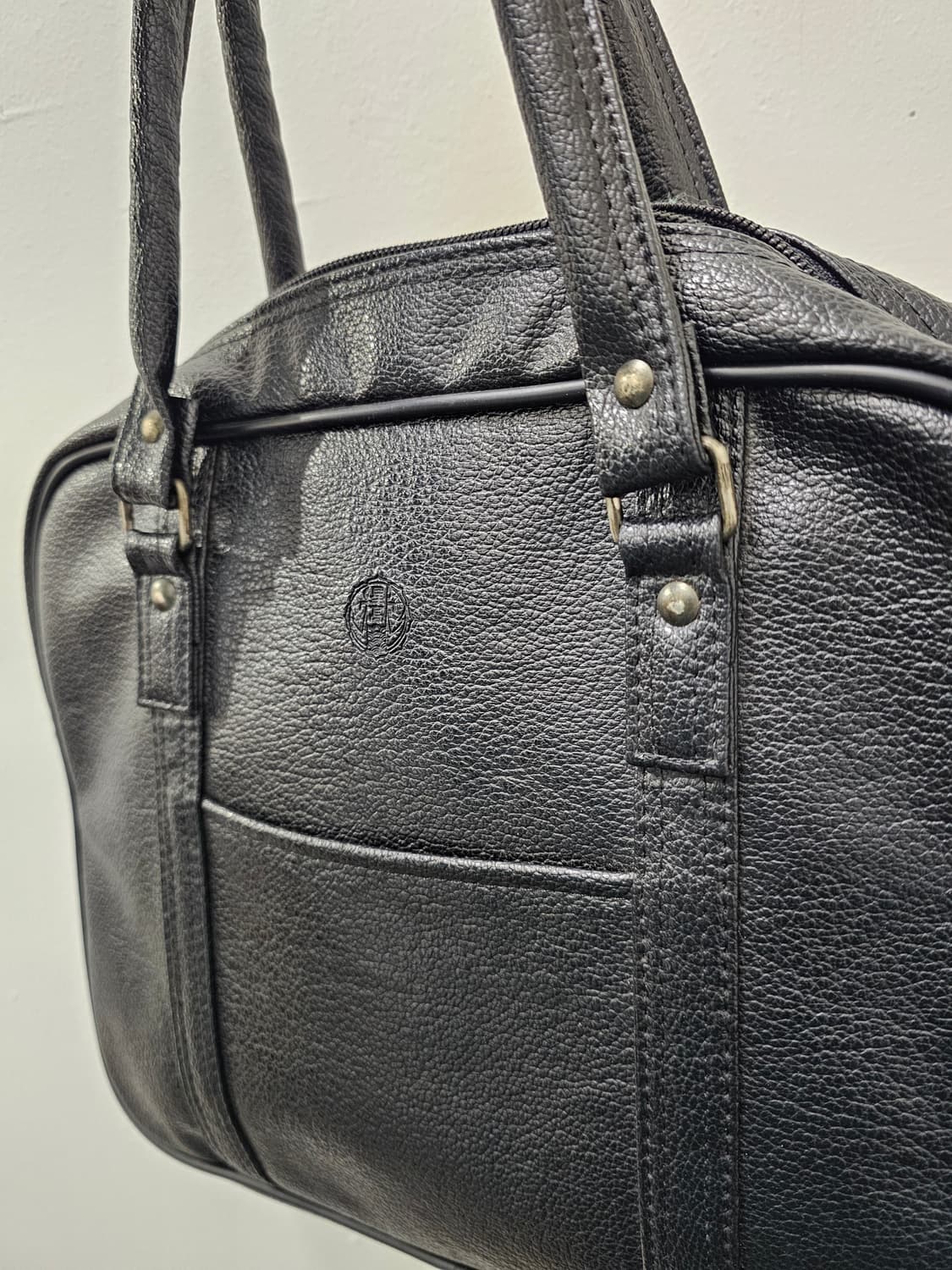 Maruem 블랙 레더 토트백 상품이미지4