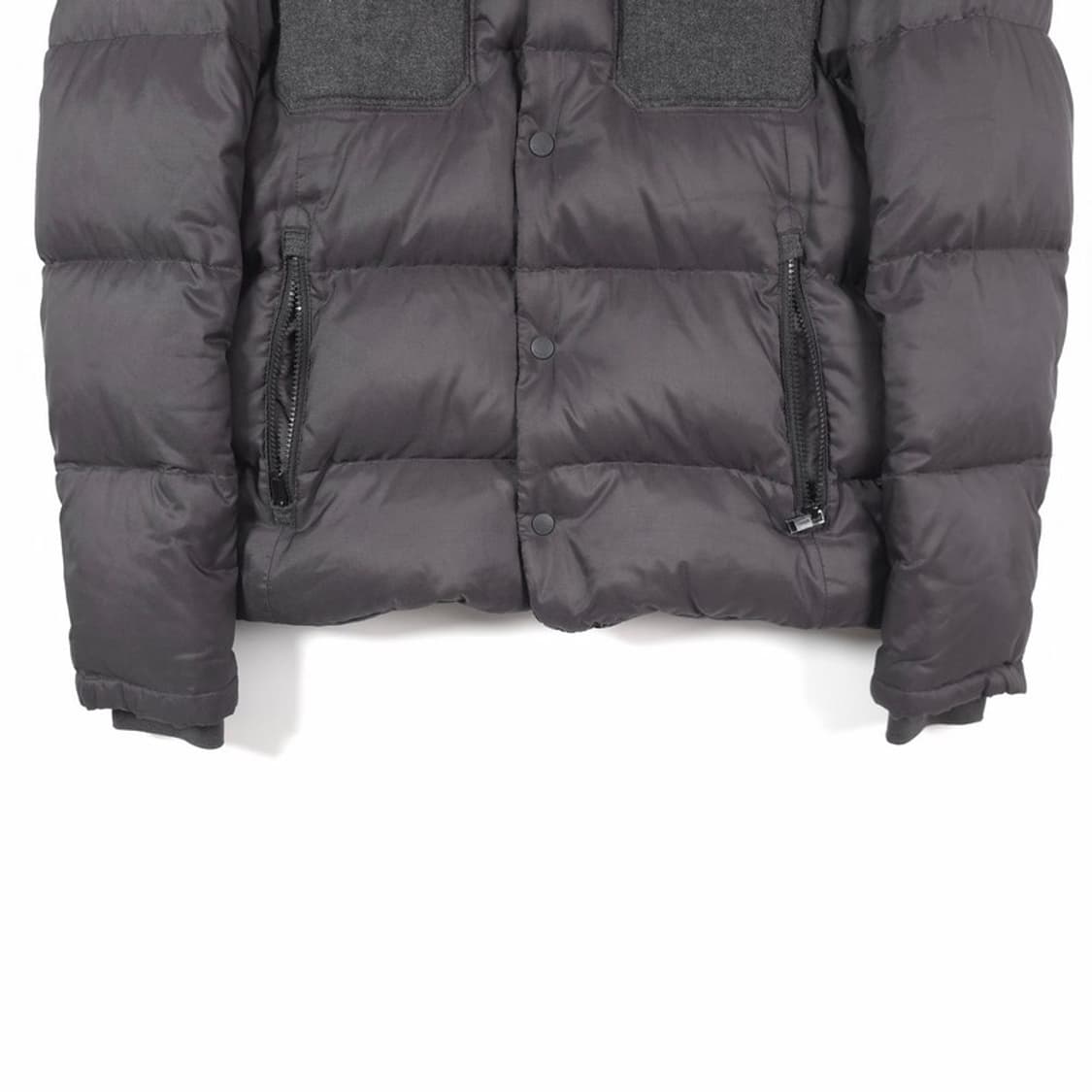 라코스테 울 배색 다크그레이 구스다운 숏패딩 상품이미지4