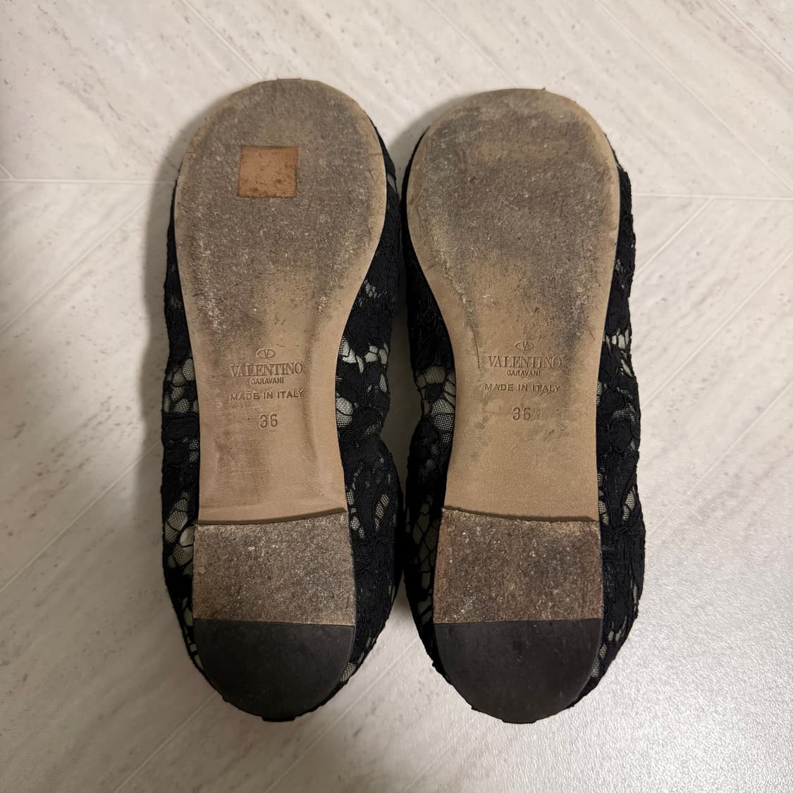 [36] 발렌티노 벨레리나 레이스 슈즈 블랙 상품이미지5