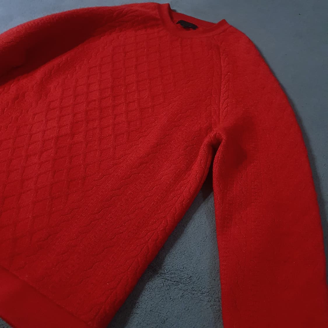 버버리 프로섬 오버핏 케이블 니트 스웨터 M 레드 상품이미지3