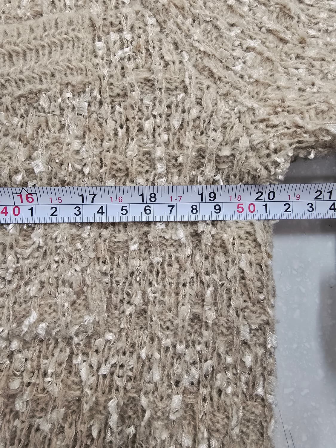 케니스레이디 트위드 니트 가디건 베이지 상품이미지8