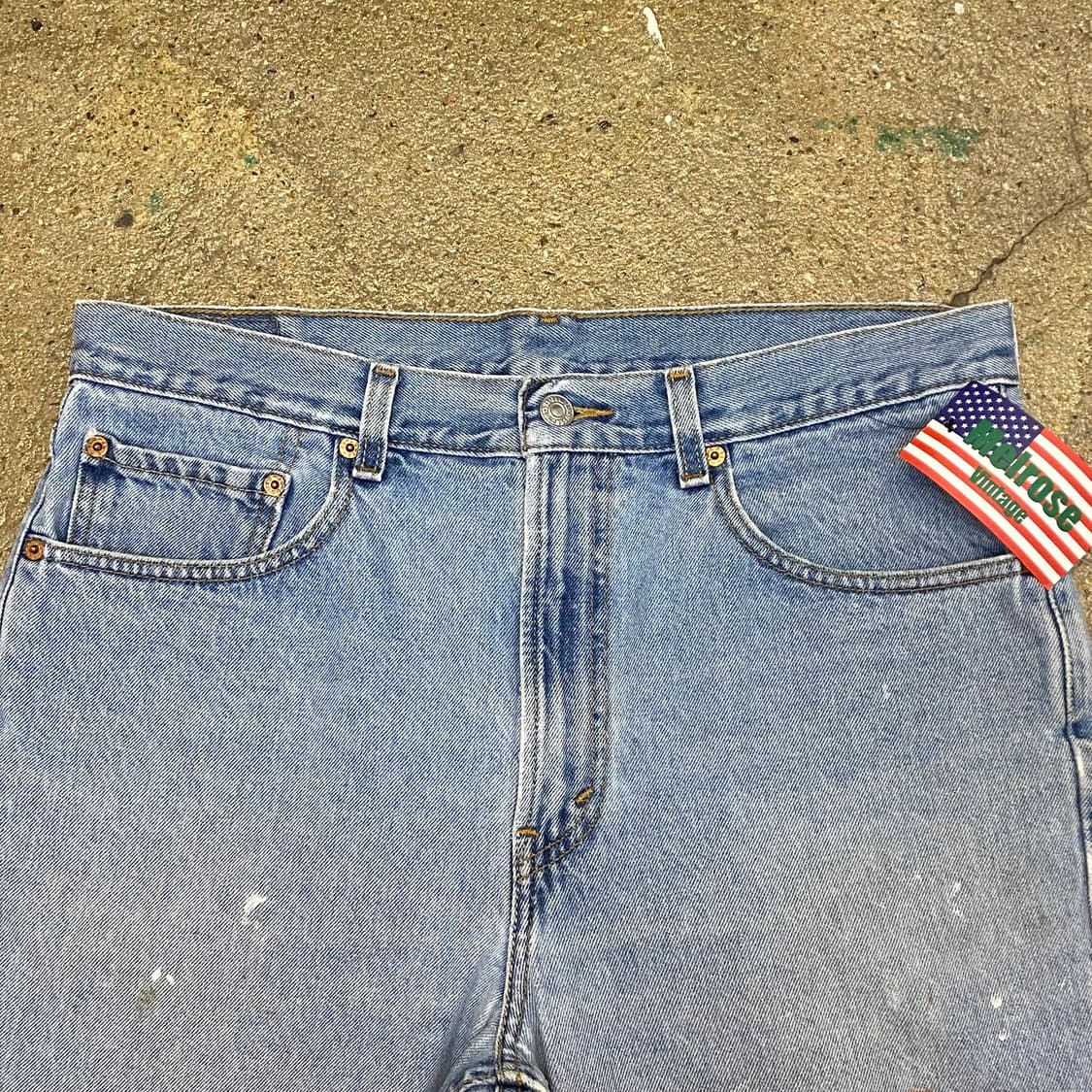 미국 빈티지 리바이스 505 페인트 포인트 연청바지 34size 상품이미지4