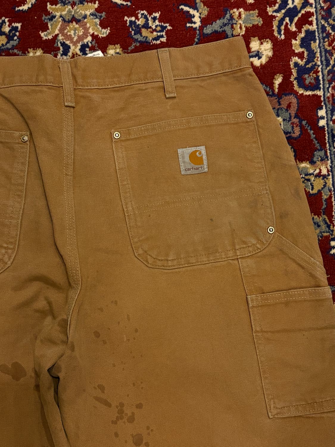 [B01] 빈티지 칼하트 더블니 브라운 썩블니 오리지널핏 34x34 상품이미지7