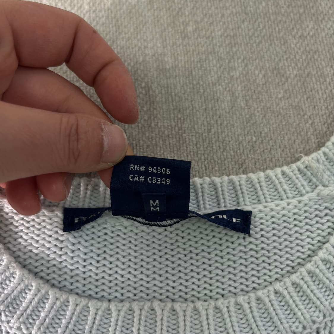 W 95 폴로랄프로렌 골프 스카이블루 코튼 니트  상품이미지4