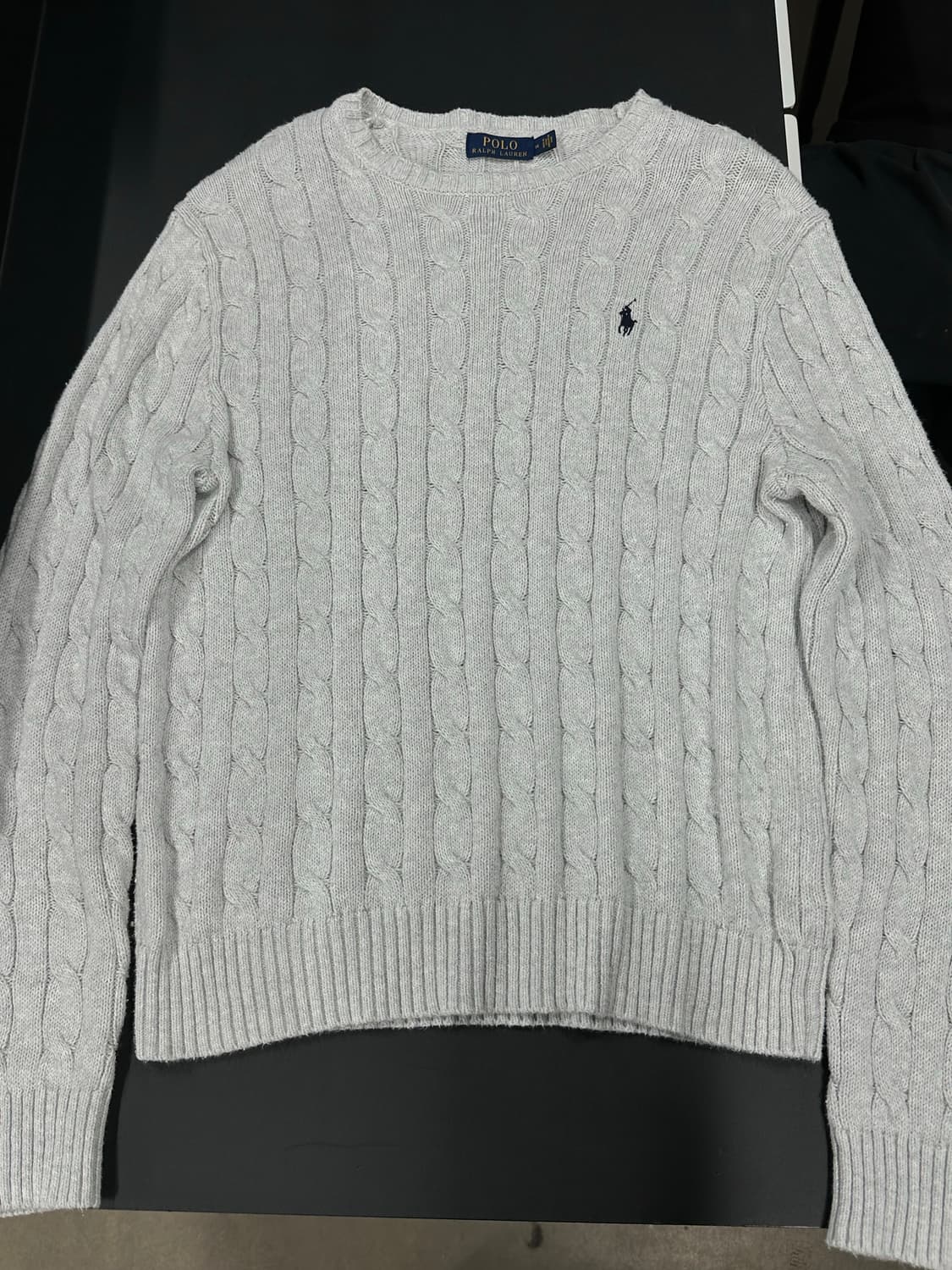 폴로 랄프로렌 그레이 케이블 니트 스웨터 상품이미지4