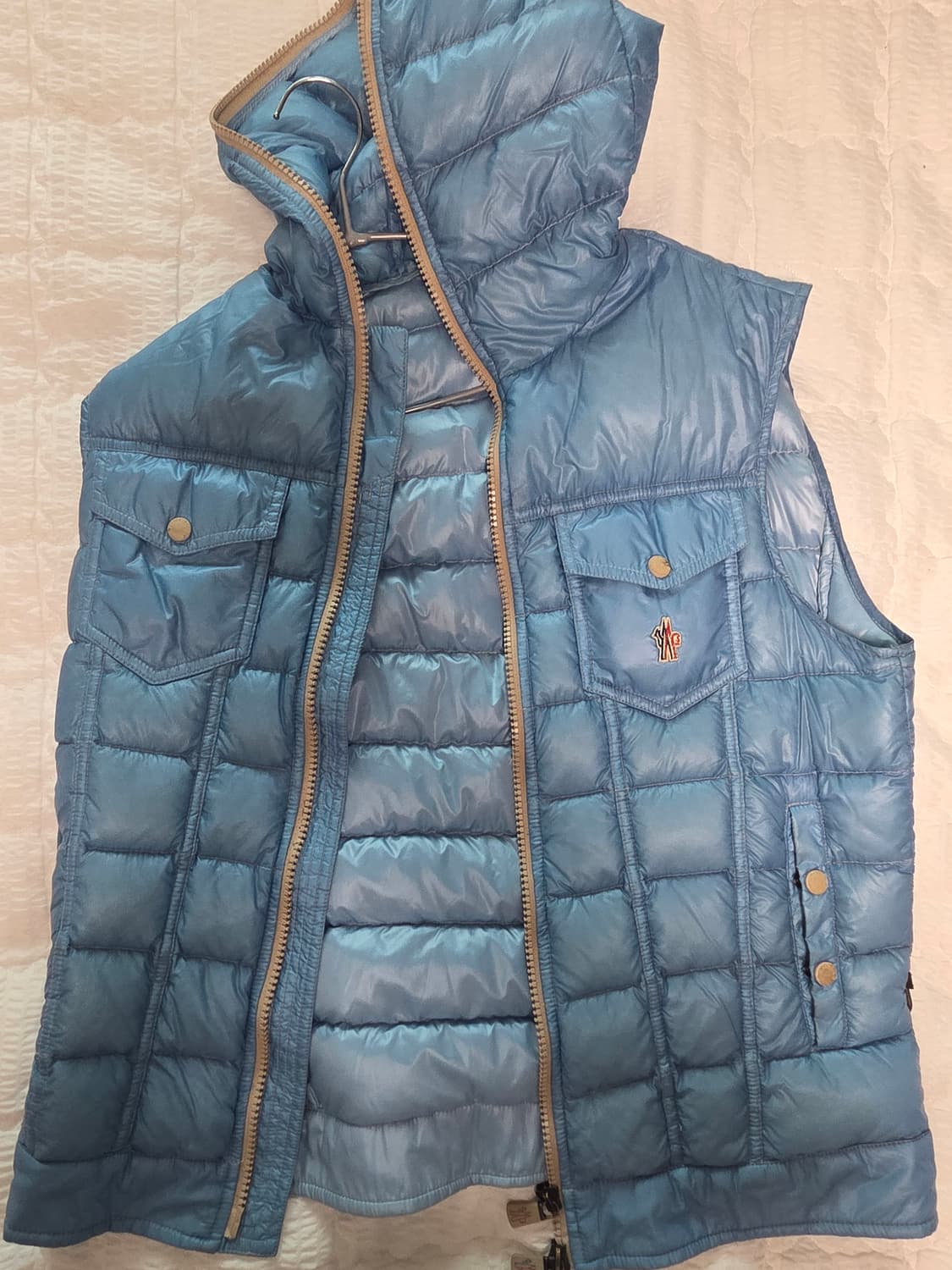 몽클레어 패딩 조끼 블루 라지 상품이미지3