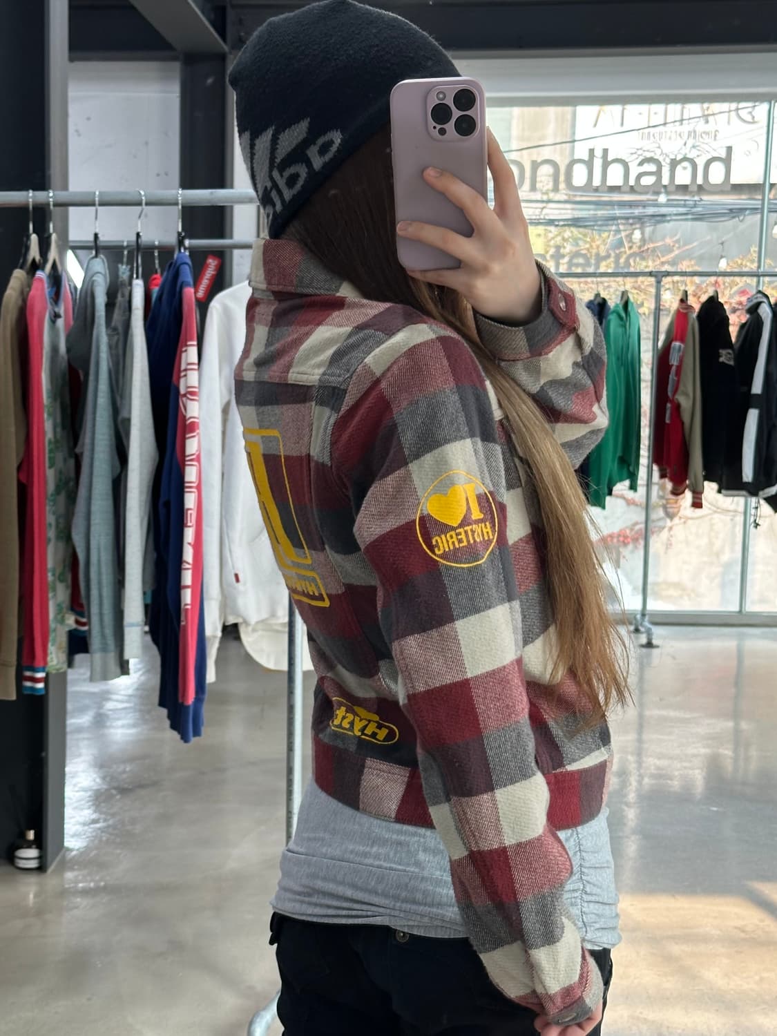 히스테릭글래머 Kinky Jeans 빅로고포켓 체크셔츠자켓 상품이미지3