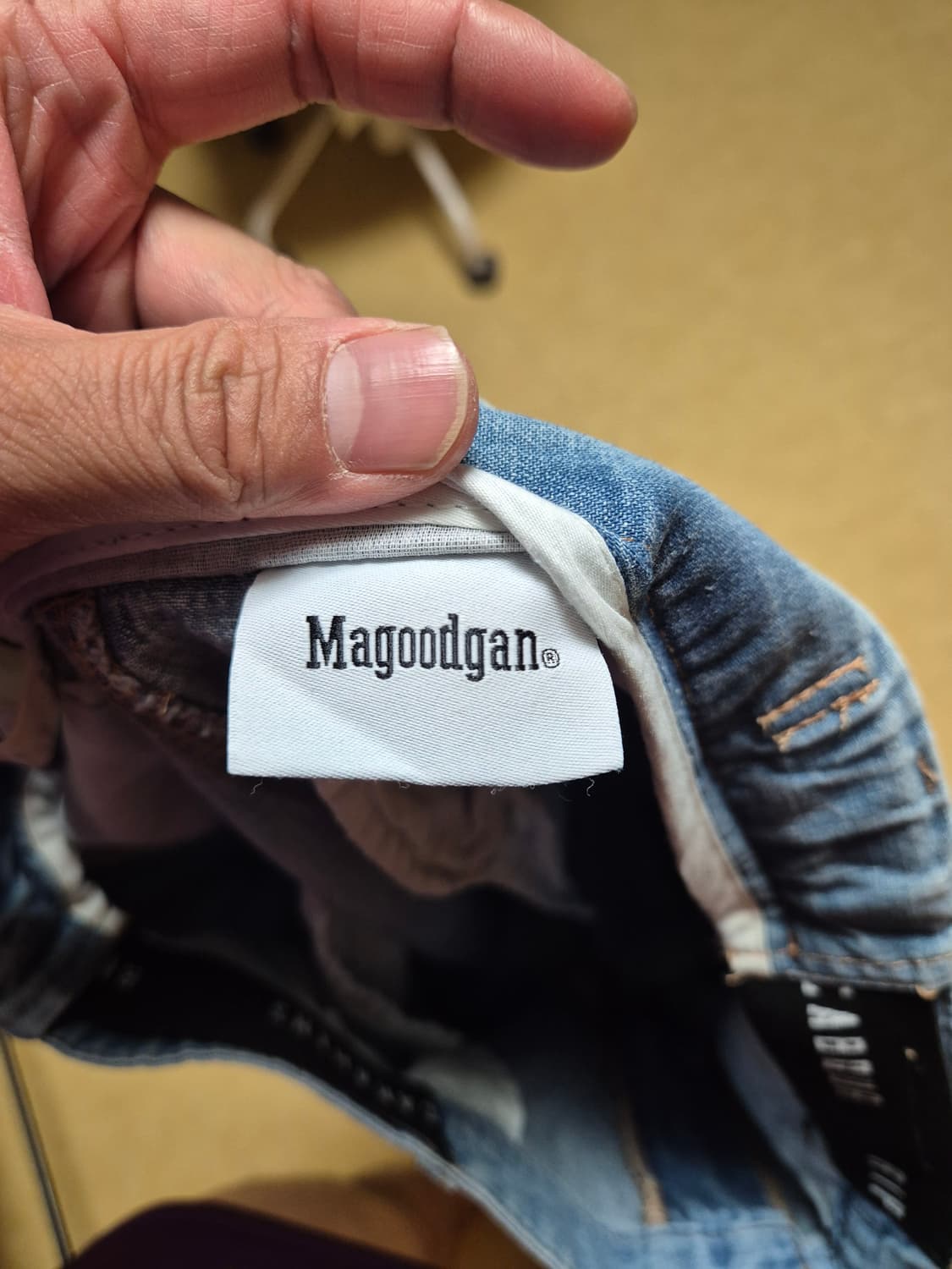 맥우드건 치노 7707 원턱 슬랙스 린넨데님 라이트인디고 데님팬츠 상품이미지4