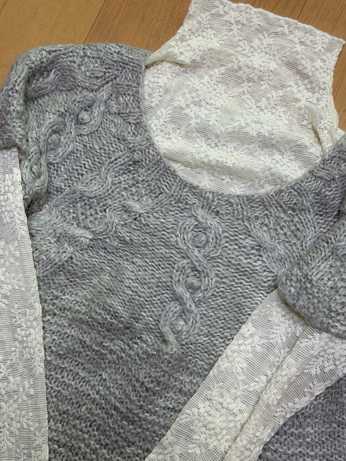 모리걸 반팔 레이스 플라 상품이미지2