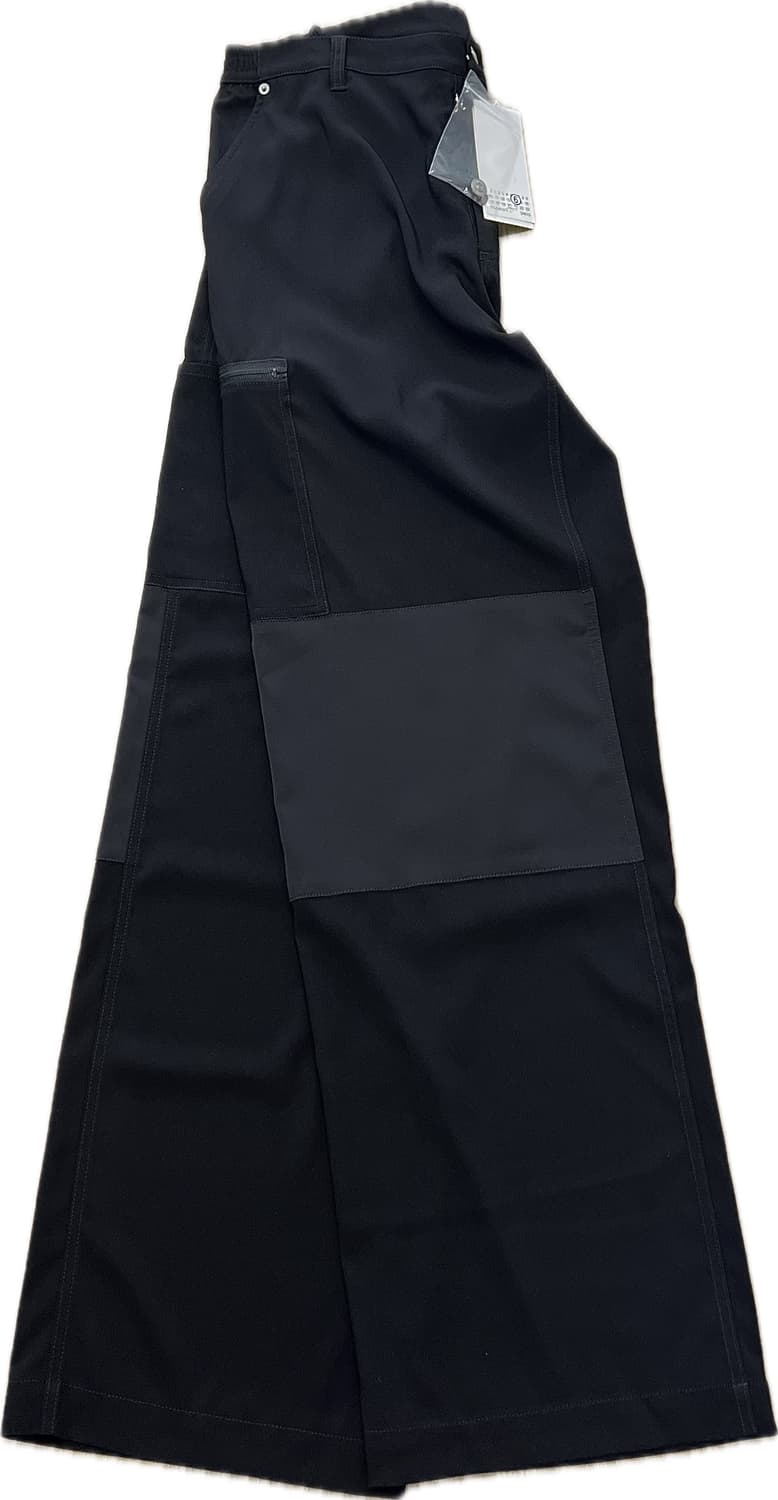 MM6 포플린 블랙 와이드팬츠 상품이미지2