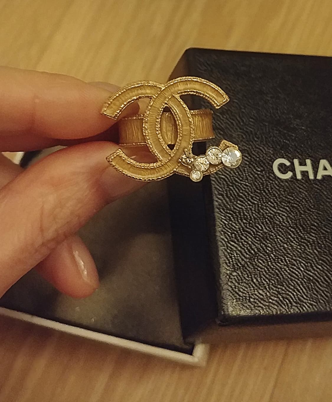 샤넬Chanel 빈티지 2006 FW/크리스탈 CC로고 링 상품이미지2