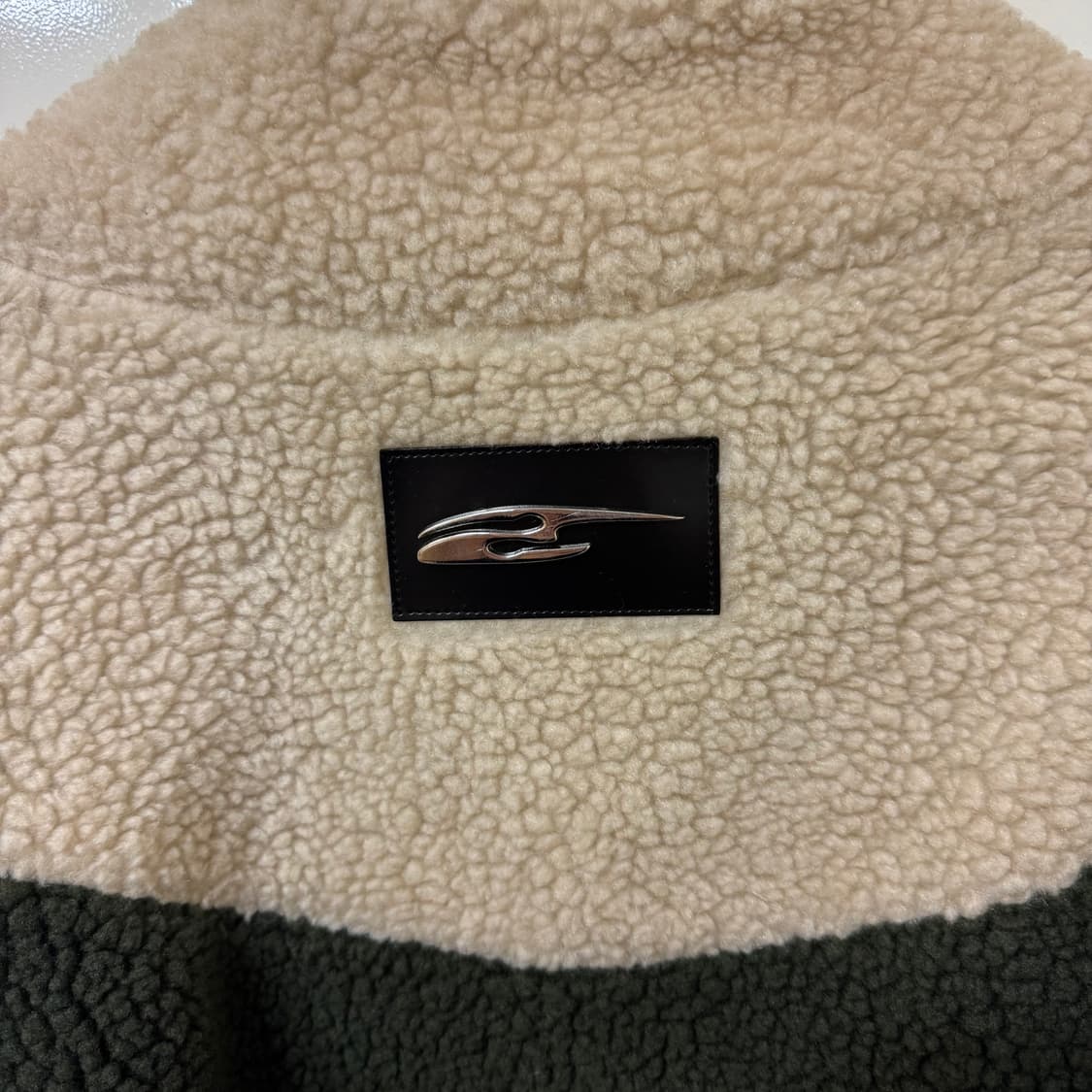 [새상품]LEEY 멀티컬러 후리스 자켓 카키 상품이미지5