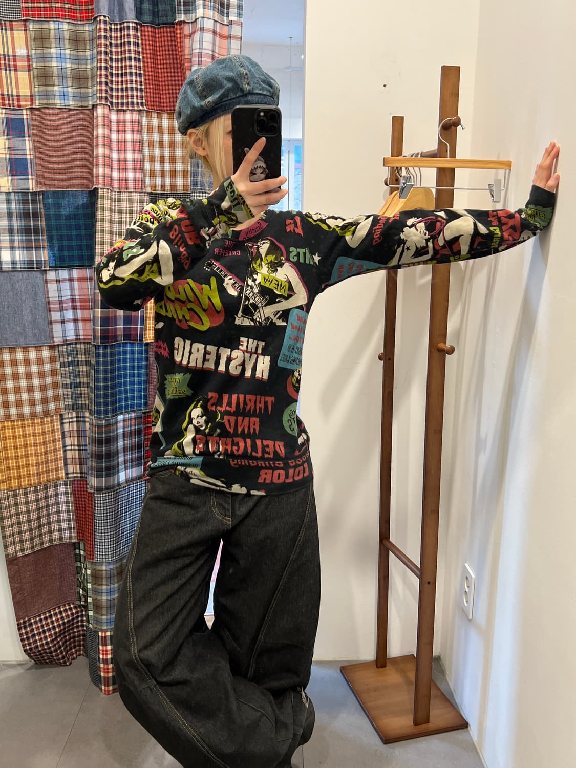 히스테릭글래머 블랙 패치 롱슬리브 상품이미지2