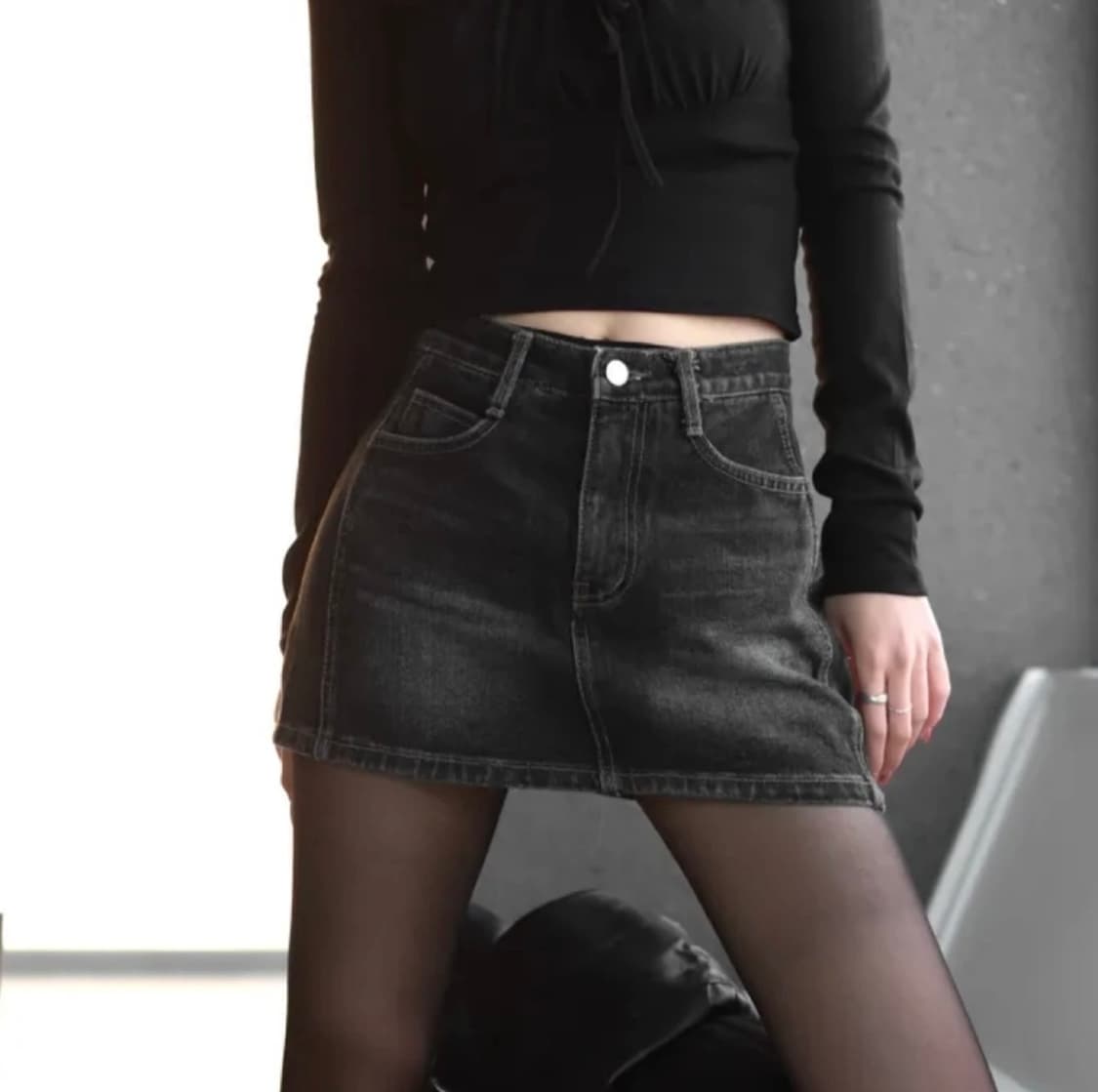 eeun 이은 데님 스커트(딥블루) s 상품이미지1