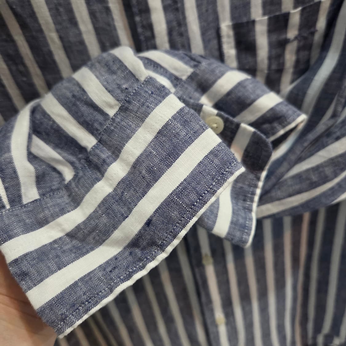 GANT 간트 레귤러핏 스트라이프 린넨 셔츠 상품이미지6