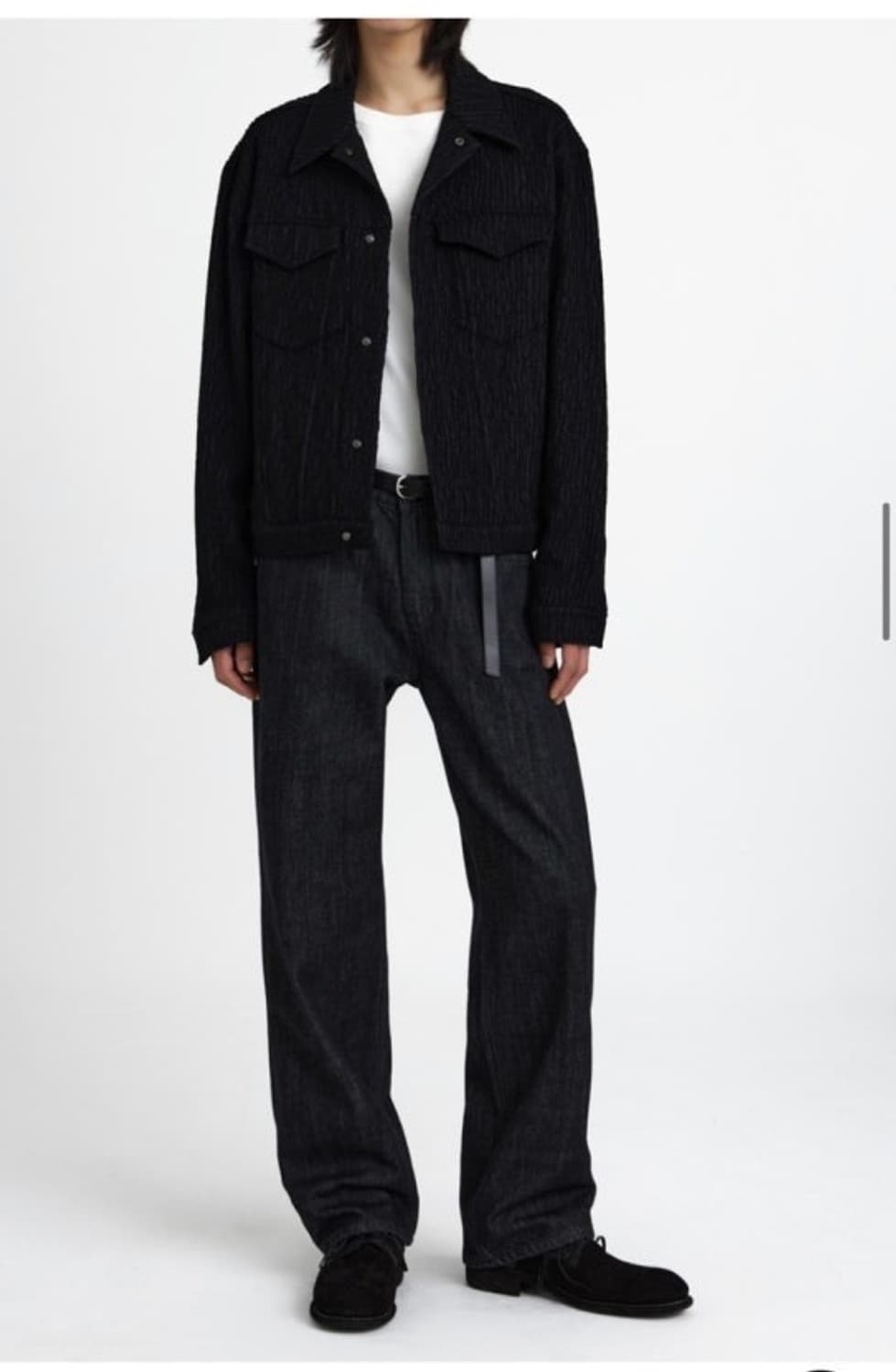 유스 흑청 스트레이트 데님팬츠 상품이미지1