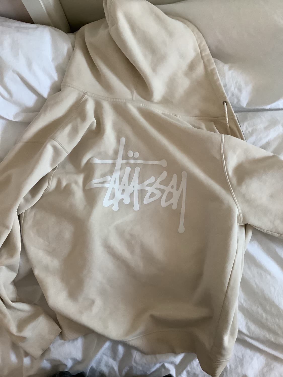 스투시 베이직 후드집업 화이트 상품이미지2