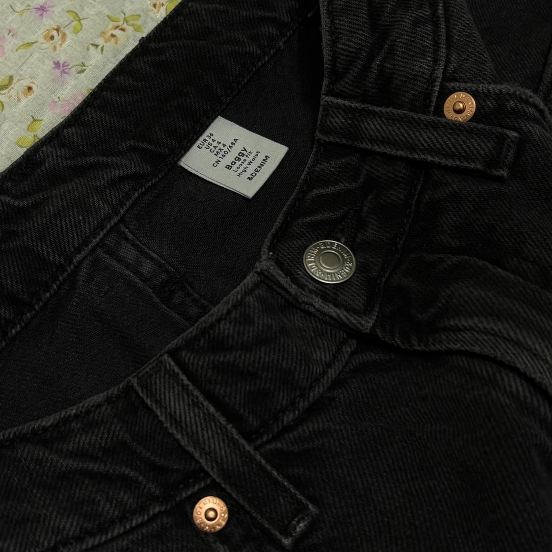 h&m 에이치앤엠 배기 하이웨이스트 진 (새상품) 상품이미지3