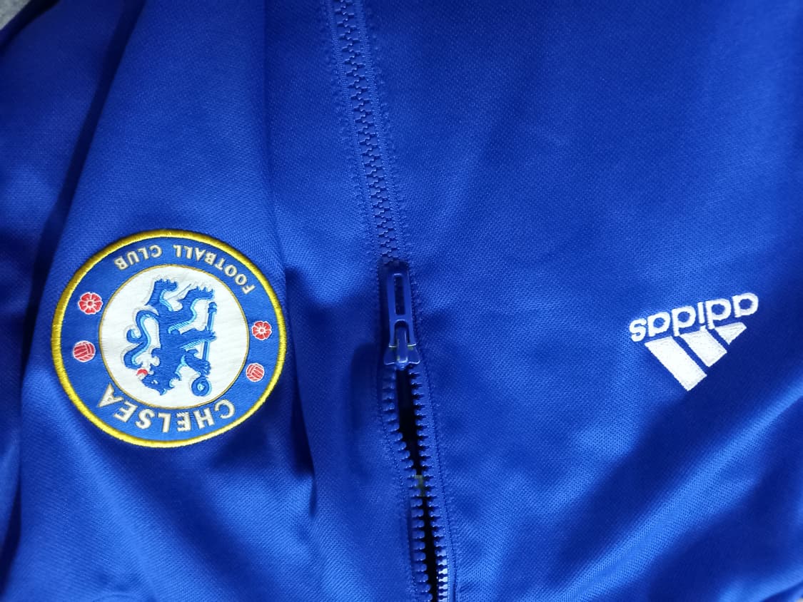 아디다스 첼시 블루 그레이 트랙탑 저지 져지집업 100/L 상품이미지3