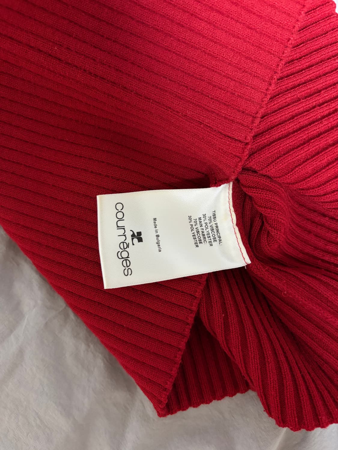 Courreges 골지 니트 반팔 상품이미지3