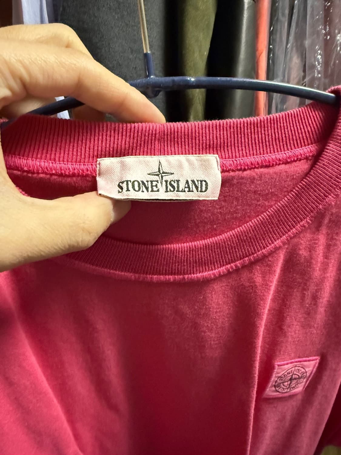 스톤아일랜드 FISSATO 다잉 자수로고 패치 반팔티셔츠 상품이미지5