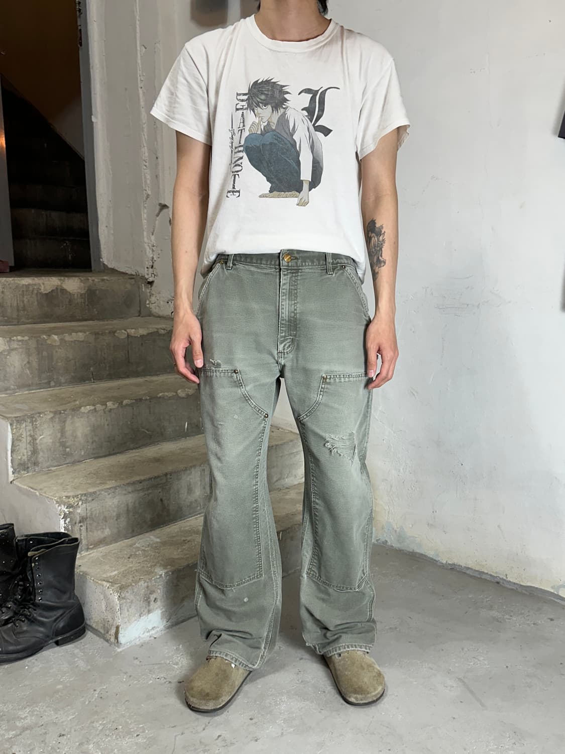 OG 칼하트 더블니 모스그린 칼하트 B01 MOS 썩블니 상품이미지2