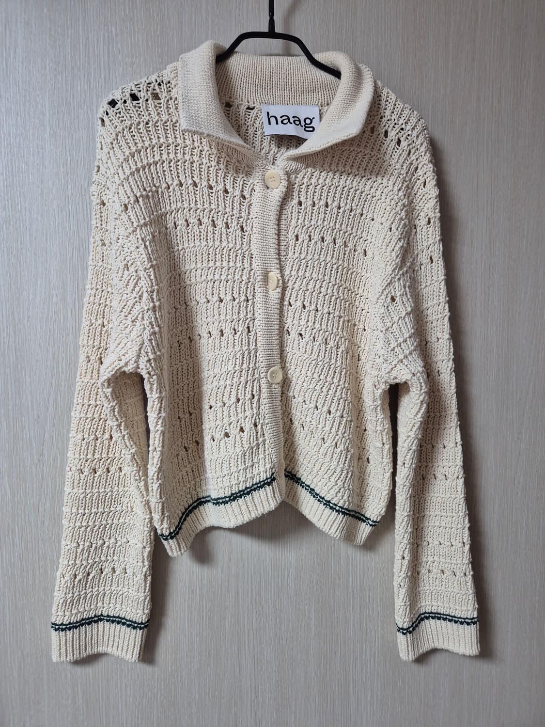 헤이그  haag 크로셰 니트 가디건  (에크루) 상품이미지2